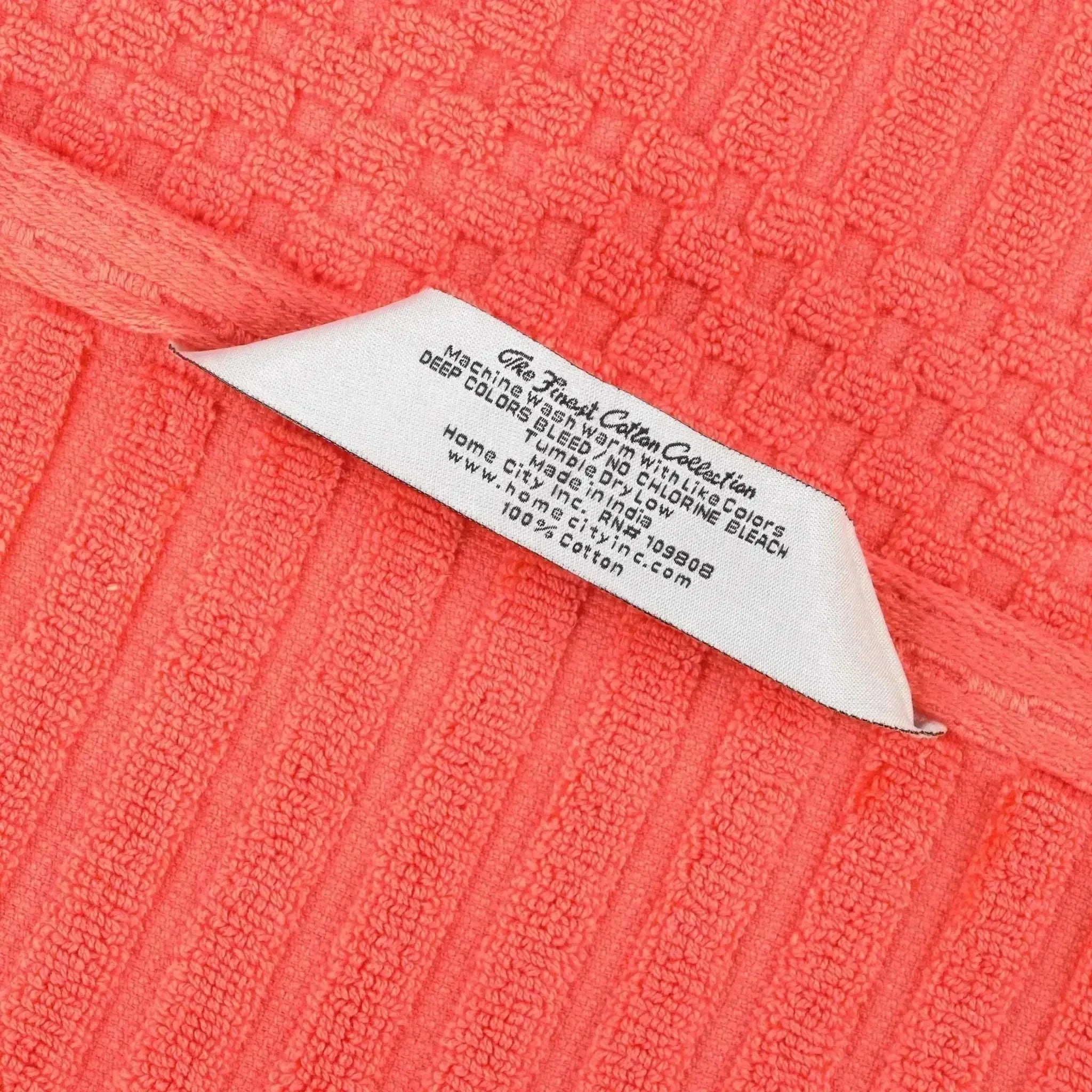 Ribbed Cotton Absorbent Bath Towel Set of 4 - Bath Towel by Superior Brand