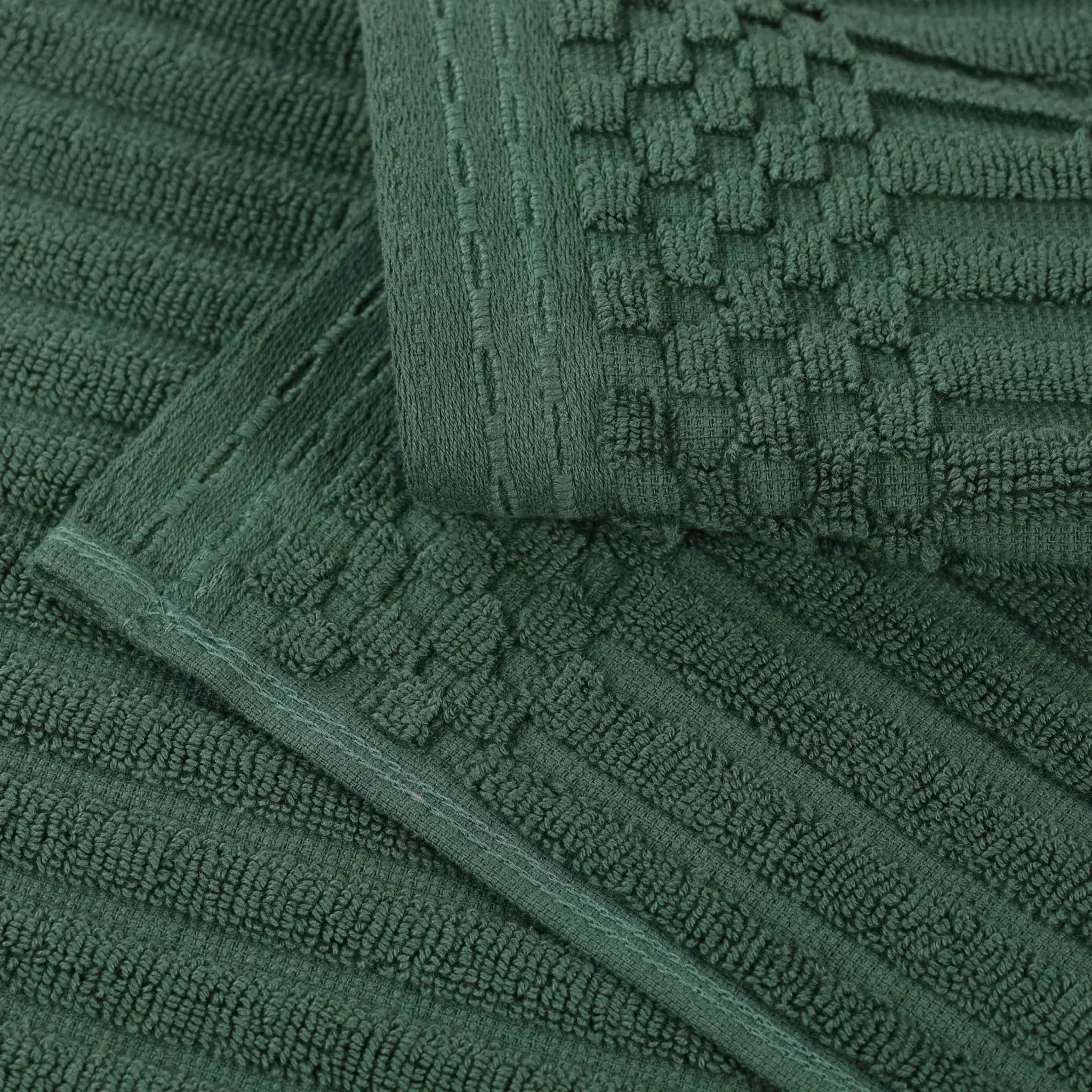 Ribbed Cotton Absorbent Bath Towel Set of 4 - Bath Towel by Superior Brand