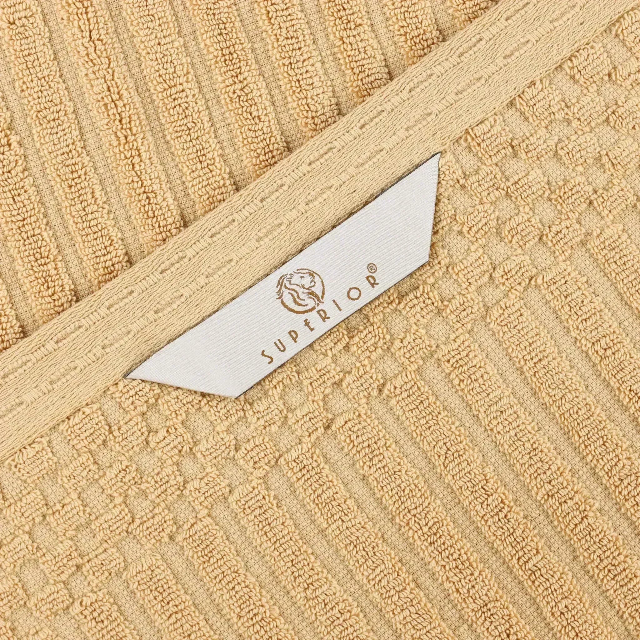 Ribbed Cotton Absorbent Bath Towel Set of 4 - Bath Towel by Superior Brand