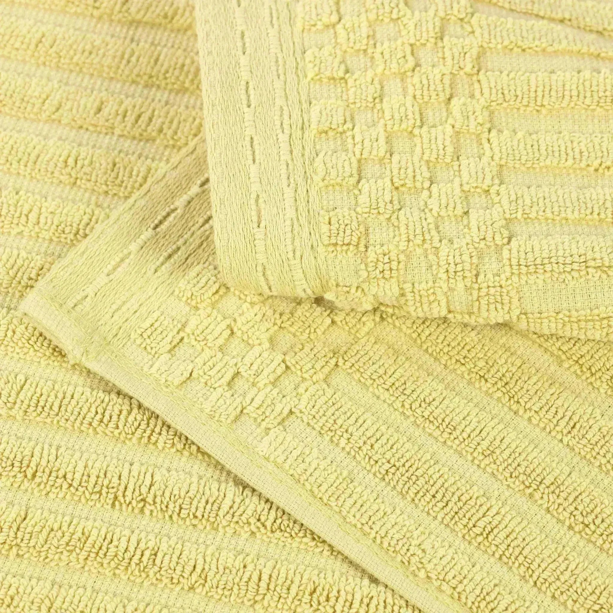 Soho Ribbed Cotton Absorbent Bath Towel Set of 4 - Bath Towel by Superior Brand
