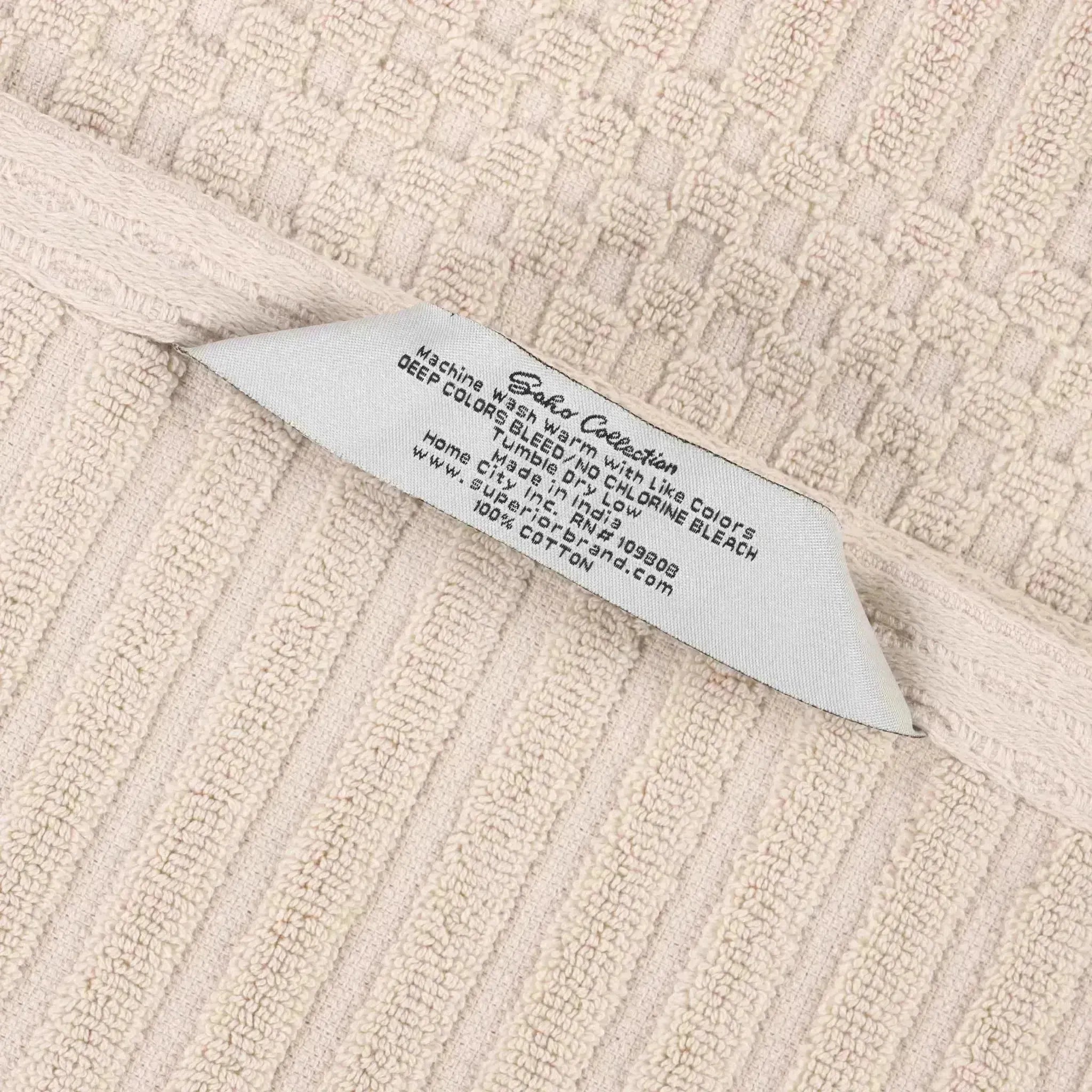 Soho Ribbed Cotton Absorbent Bath Towel Set of 4 - Bath Towel by Superior Brand
