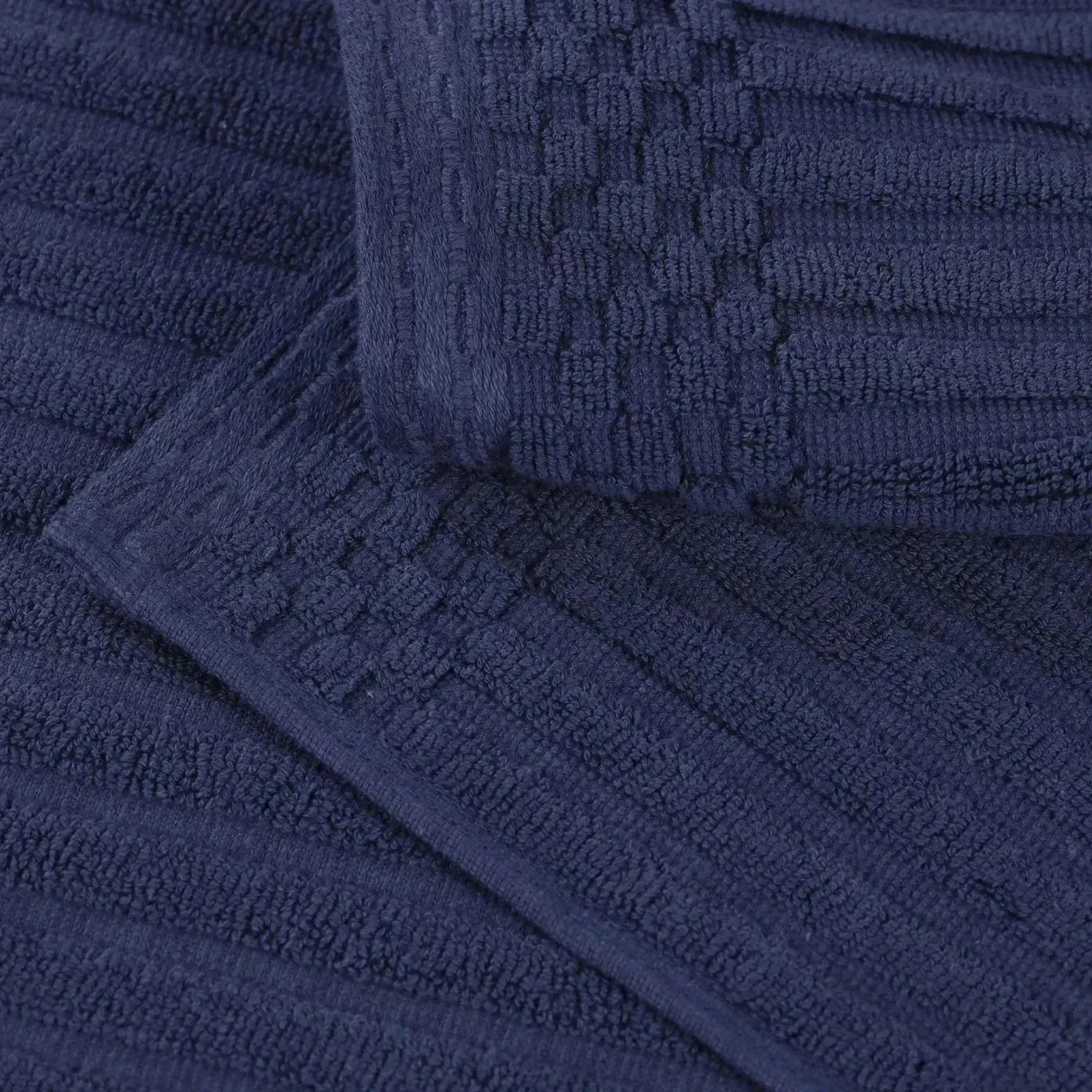 Ribbed Cotton Absorbent Bath Towel Set of 4 - Bath Towel by Superior Brand