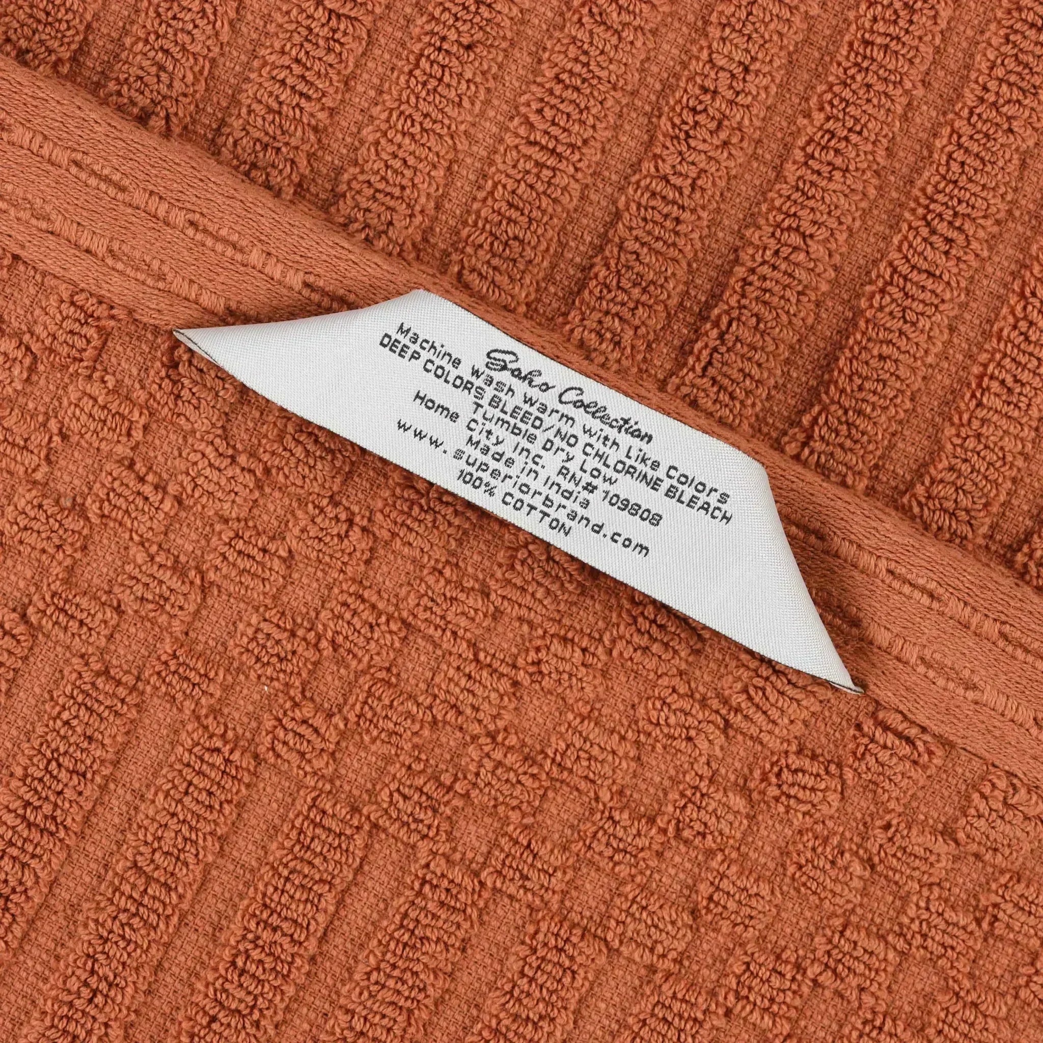 Ribbed Cotton Absorbent Bath Towel Set of 4 - Bath Towel by Superior Brand