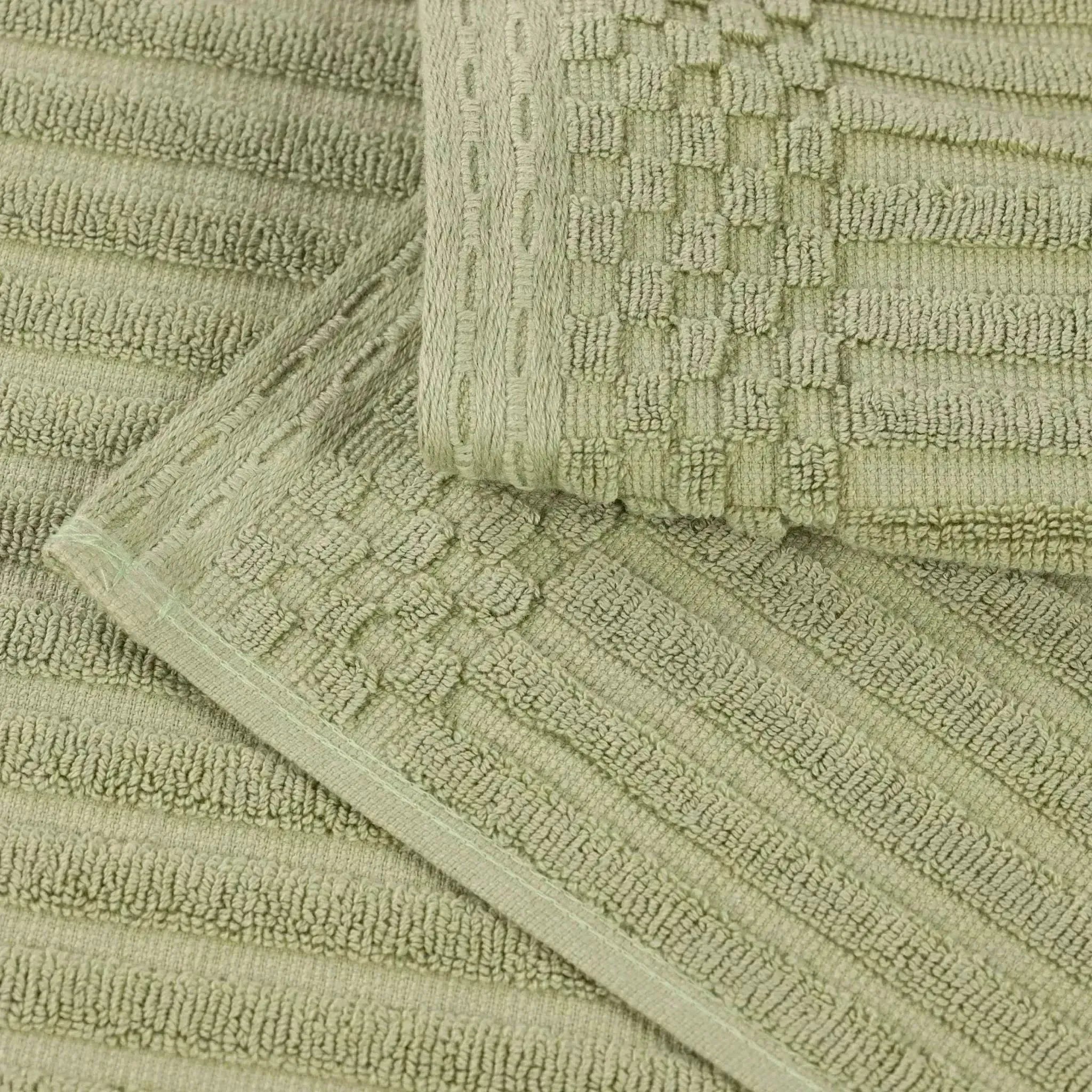 Soho Ribbed Cotton Absorbent Bath Towel Set of 4 - Bath Towel by Superior Brand