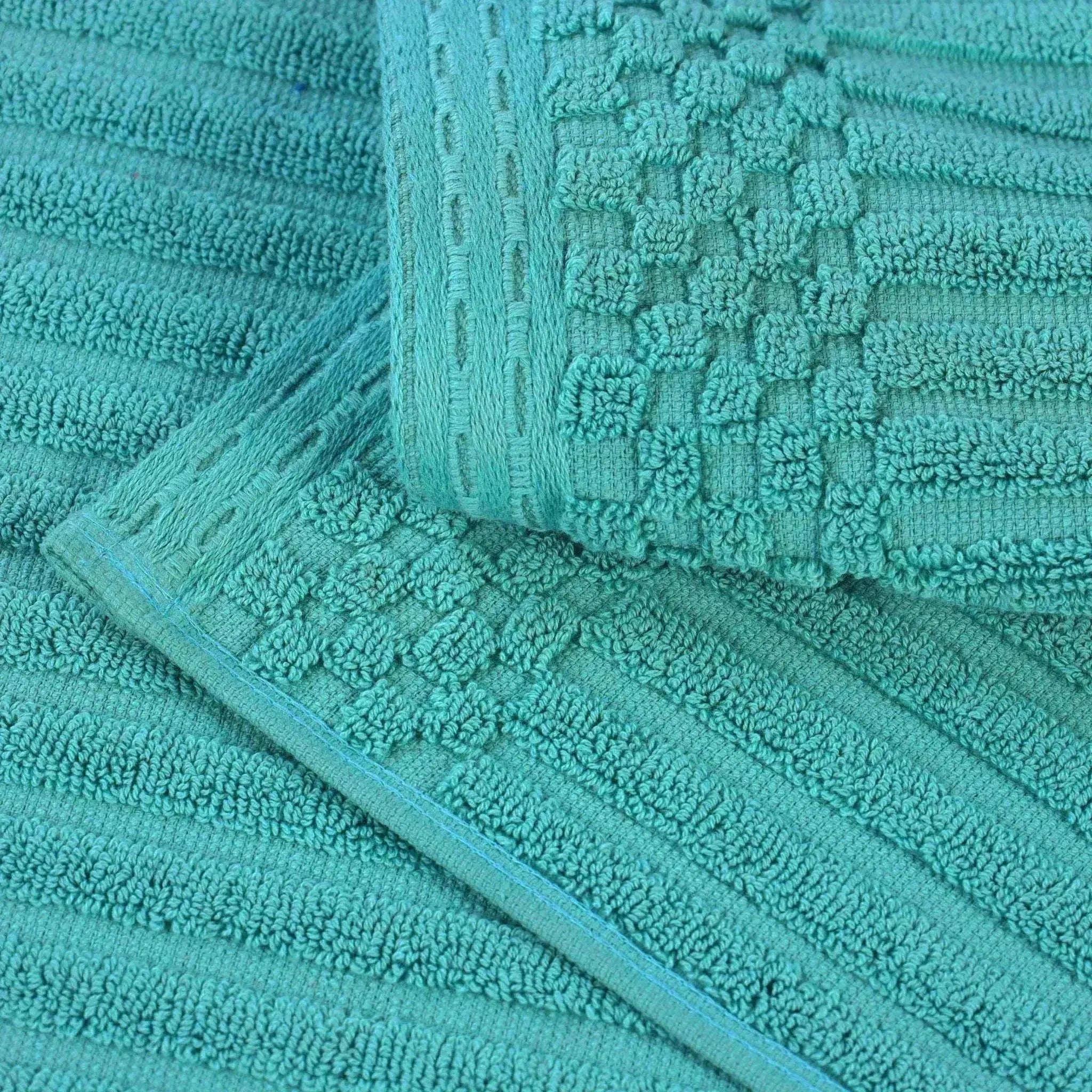 Soho Ribbed Cotton Absorbent Face Towel/Washcloth Set of 12 - Face Towel by Superior Brand