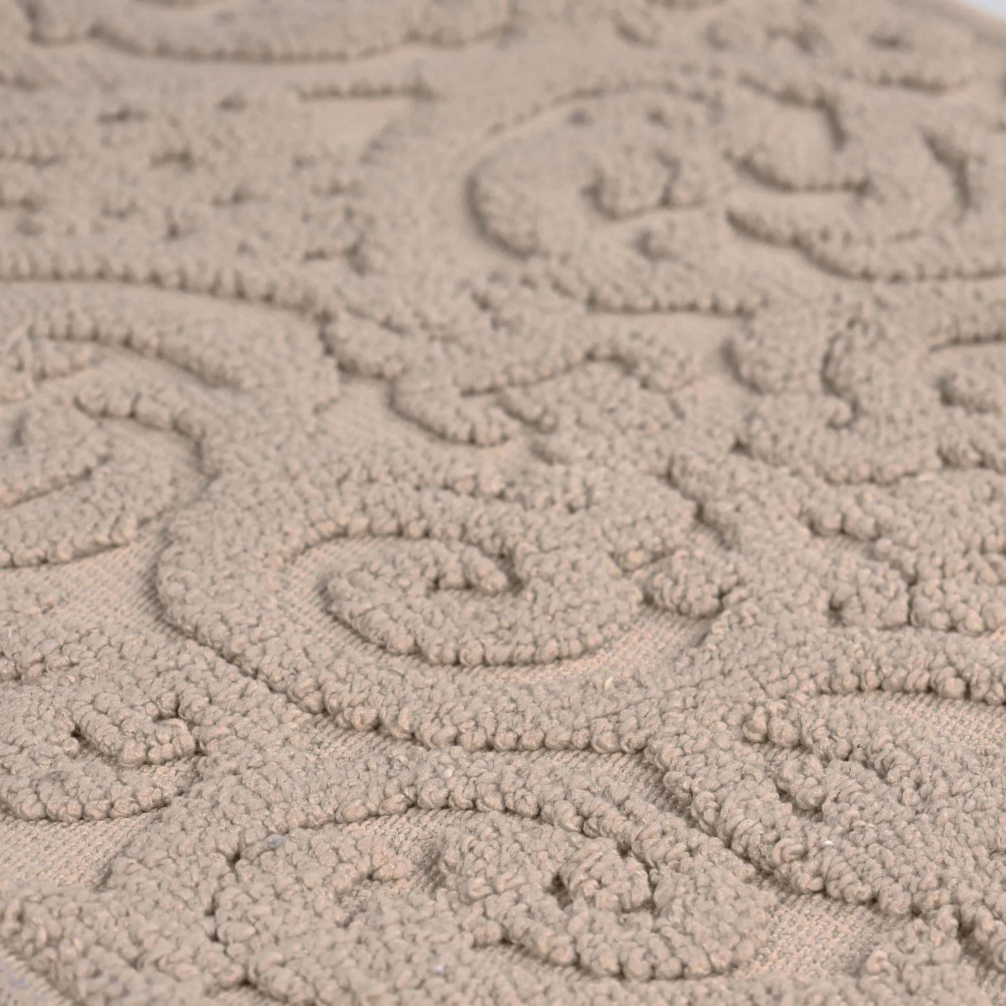 Venere Floral Scroll Textured Machine Washable Bath Rugs, Set of 2 - Bath Rugs by Superior Brand