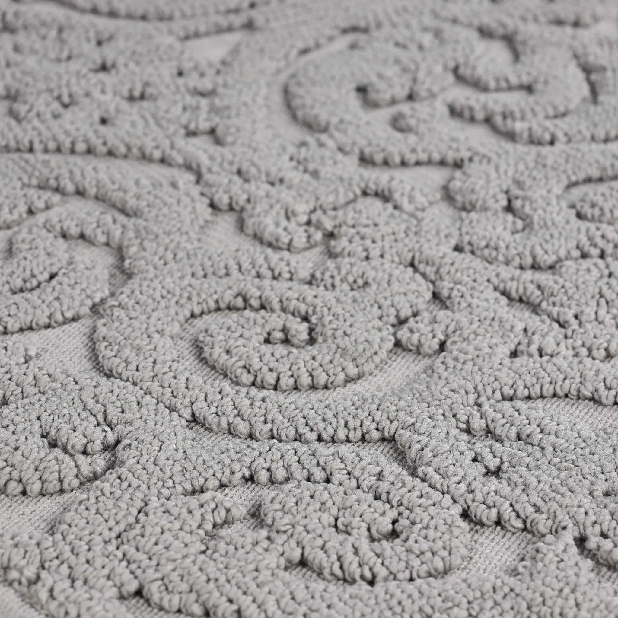 Venere Floral Scroll Textured Machine Washable Bath Rugs, Set of 2 - Bath Rugs by Superior Brand