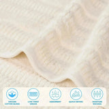 Mika Smart Twist Viscose Cotton Blend Ribbed Bath Sheets, Set of 2 - Bath Sheet by Superior Brand