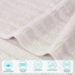 Mika Smart Twist Viscose Cotton Blend Ribbed Bath Sheets, Set of 2 - Bath Sheet by Superior Brand