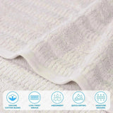 Mika Smart Twist Viscose Cotton Blend Ribbed Bath Sheets, Set of 2 - Bath Sheet by Superior Brand