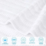 Mika Smart Twist Viscose Cotton Blend Ribbed Bath Sheets, Set of 2 - Bath Sheet by Superior Brand