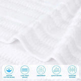 Mika Smart Twist Viscose Cotton Blend Ribbed Bath Sheets, Set of 2 - Bath Sheet by Superior Brand