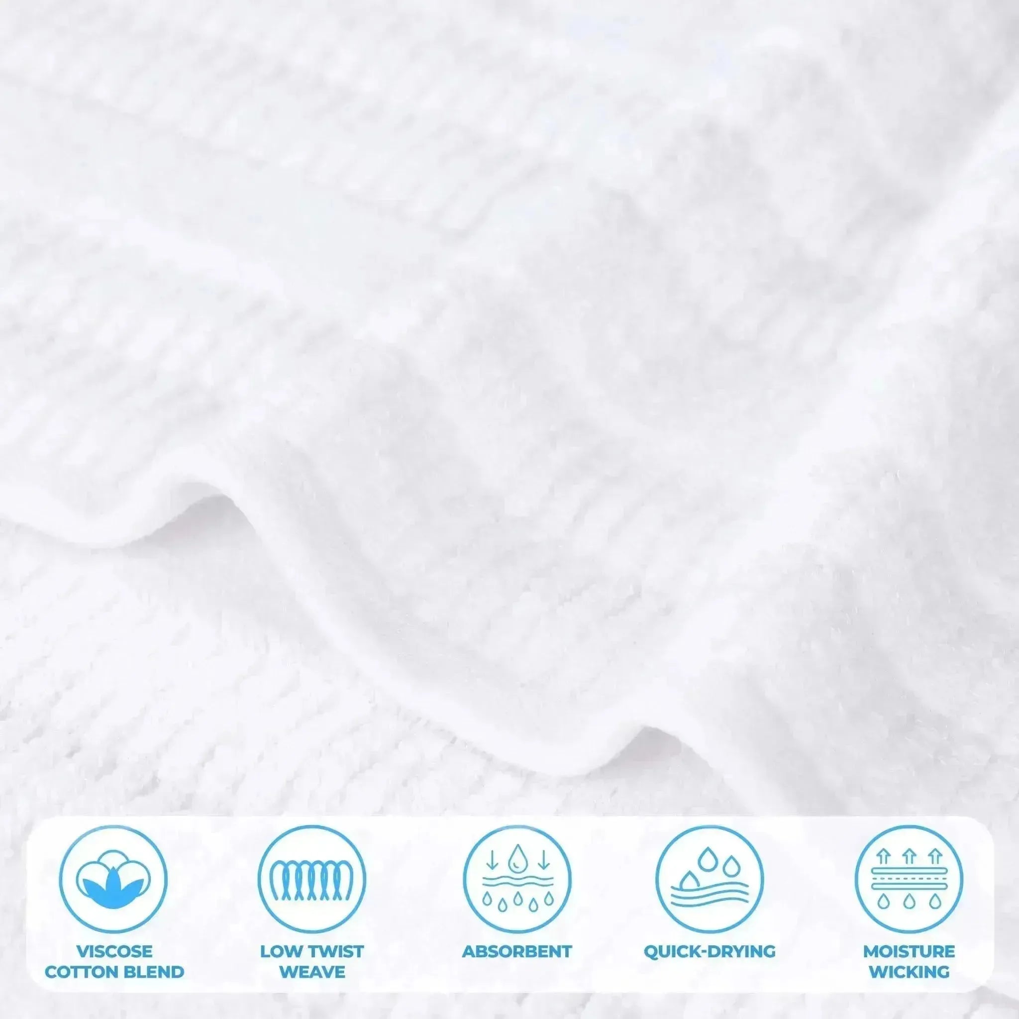 Mika Smart Twist Viscose Cotton Blend Ribbed Bath Sheets, Set of 2 - Bath Sheet by Superior Brand