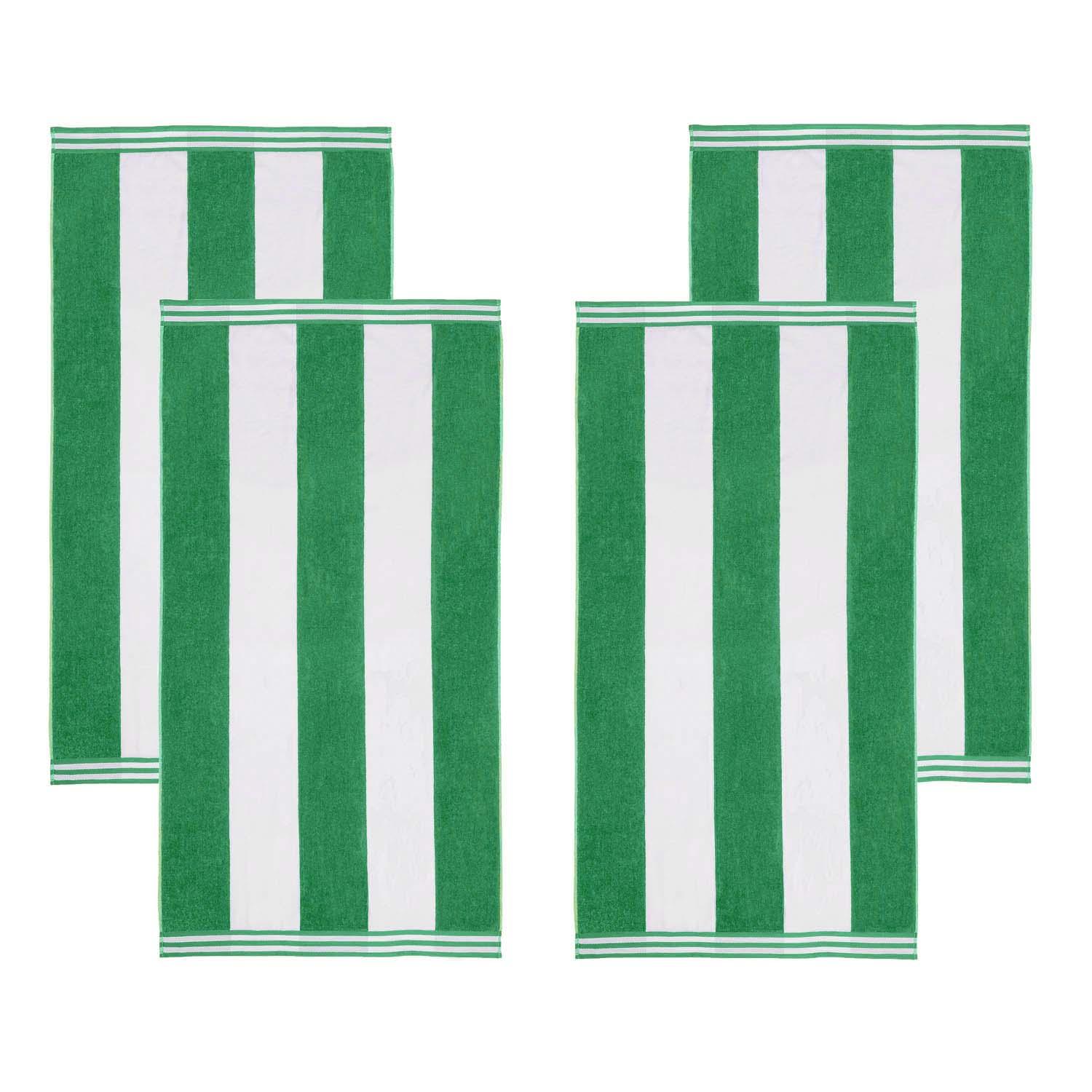 Cabana Stripe Oversized Cotton Beach Towel Set of 2, 4, or 6 Piece - Beach Towel by Superior Brand