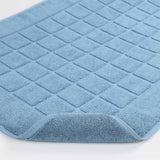 Nora Cotton Solid Absorbent Thick Checkered Washable Bath Mat Set of 2 - Bath Mats by Superior Brand