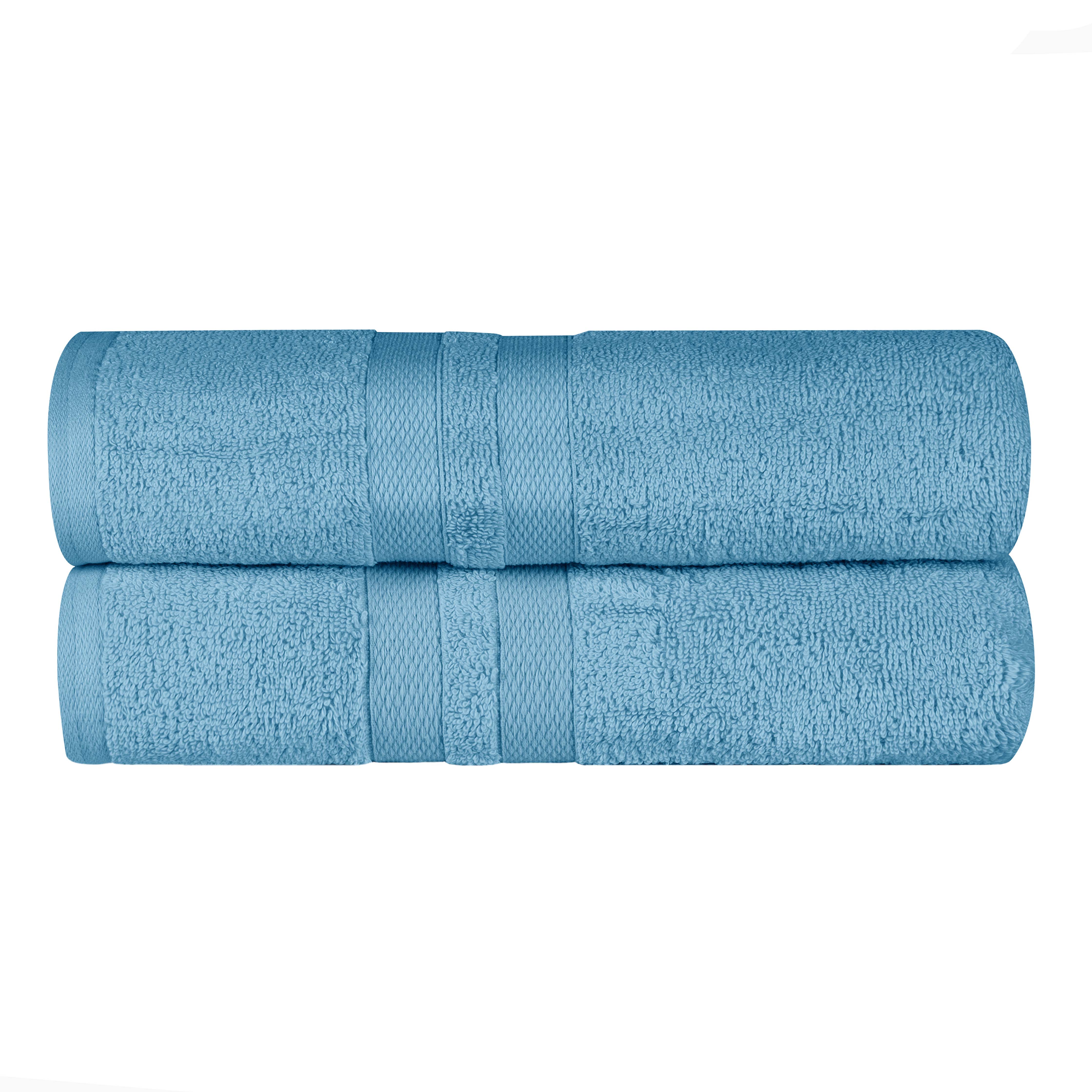 Ultra-Soft Cotton Solid Medium Weight Absorbent Bath Towel Set of 2 - Towel Set by Superior Brand