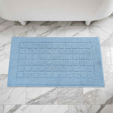 Nora Cotton Solid Absorbent Thick Checkered Washable Bath Mat Set of 2 - Bath Mats by Superior Brand