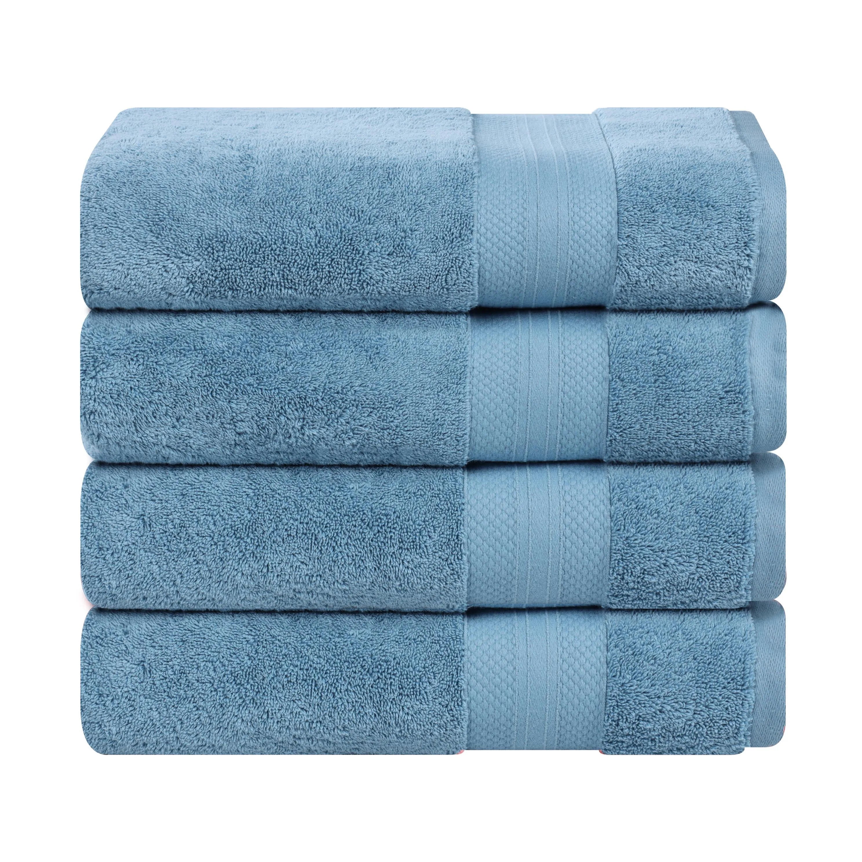 Turkish Cotton Heavyweight Bath Towel Set 4-Piece - Aria - Bath Towel by Superior Brand