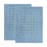 Nora Cotton Solid Absorbent Thick Checkered Washable Bath Mat Set of 2 - Bath Mats by Superior Brand
