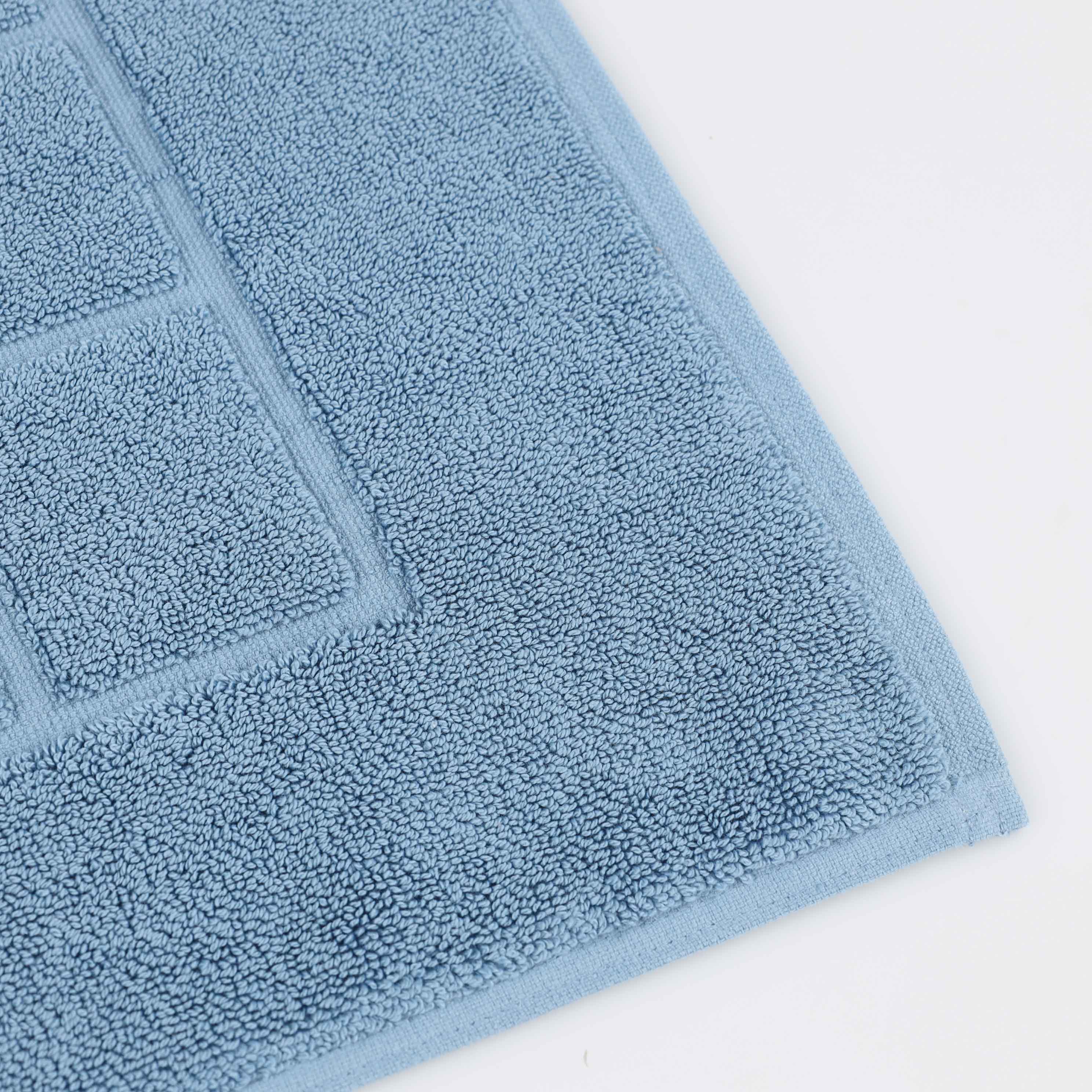 Nora Cotton Solid Absorbent Thick Checkered Washable Bath Mat Set of 2 - Bath Mats by Superior Brand