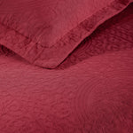 Lightweight Cotton Bedspread Sets 3-Piece Fleur De Lis Jacquard Matelassé - Bedspread by Superior Brand