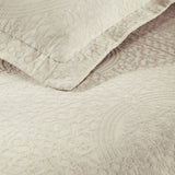 Lightweight Cotton Bedspread Sets 3-Piece Fleur De Lis Jacquard Matelassé - Bedspread by Superior Brand