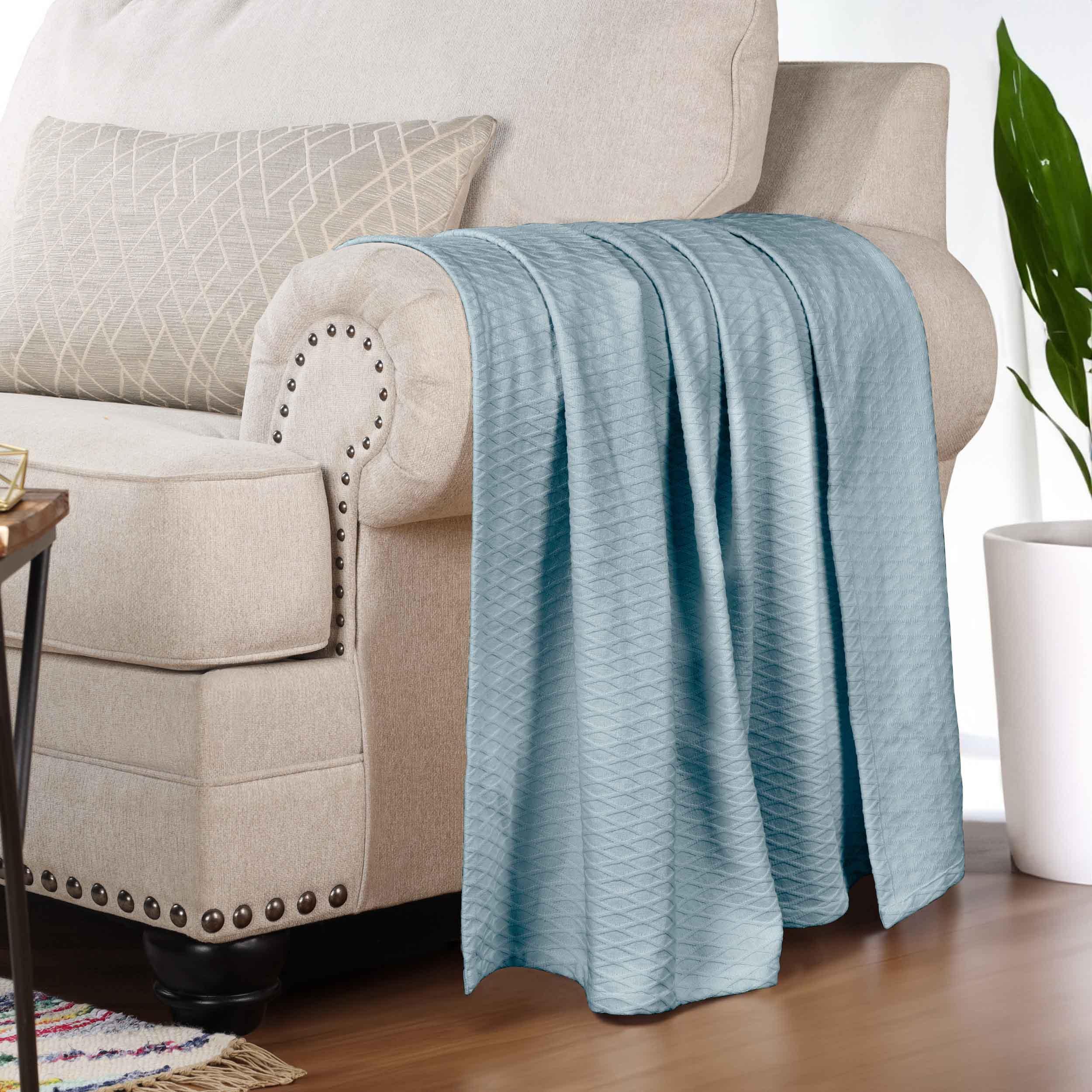100% Cotton Thermal Blanket – Diamond Weave All-Season, Lightweight & Breathable - Blanket by Superior Brand