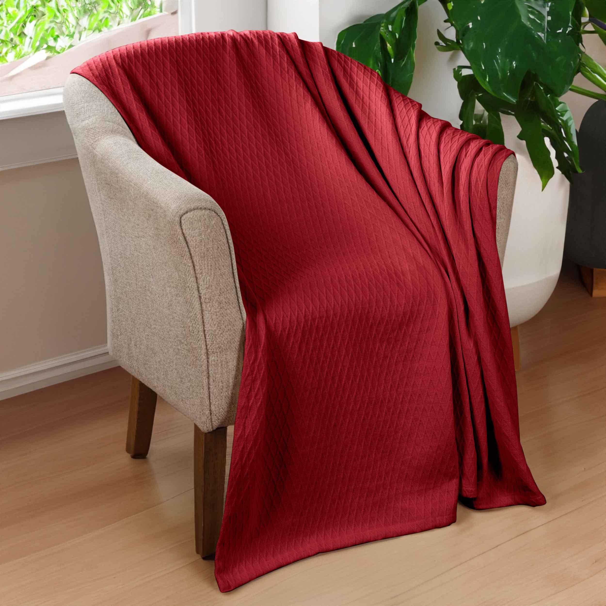 100% Cotton Thermal Blanket – Diamond Weave All-Season, Lightweight & Breathable - Blanket by Superior Brand