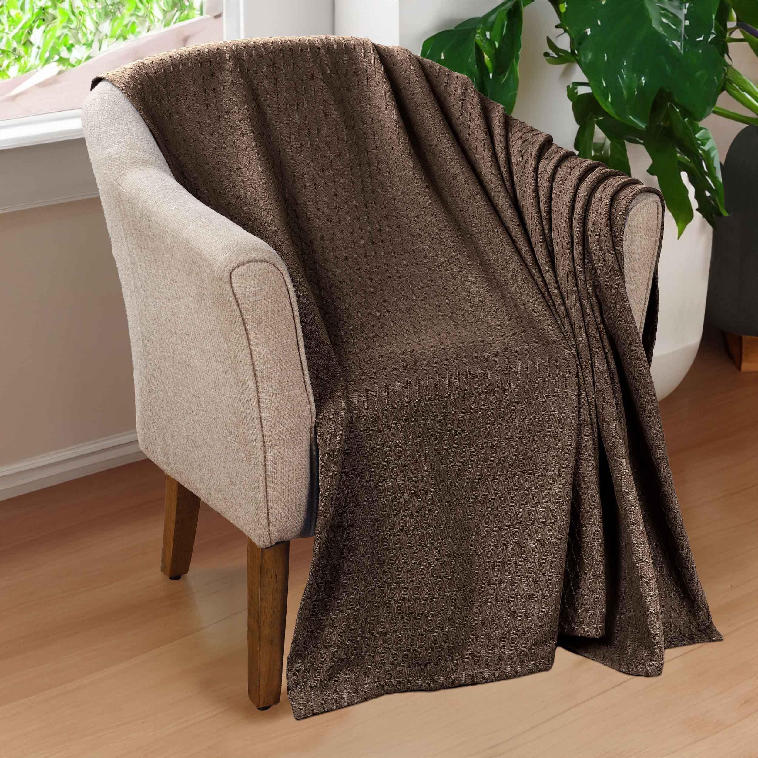 100% Cotton Thermal Blanket – Diamond Weave All-Season, Lightweight & Breathable - Blanket by Superior Brand