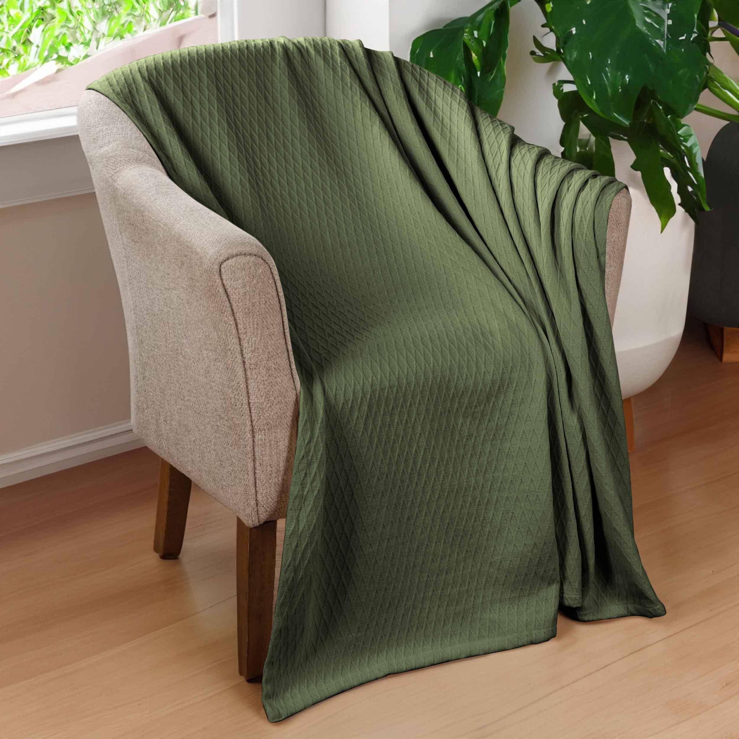 100% Cotton Thermal Blanket – Diamond Weave All-Season, Lightweight & Breathable - Blanket by Superior Brand