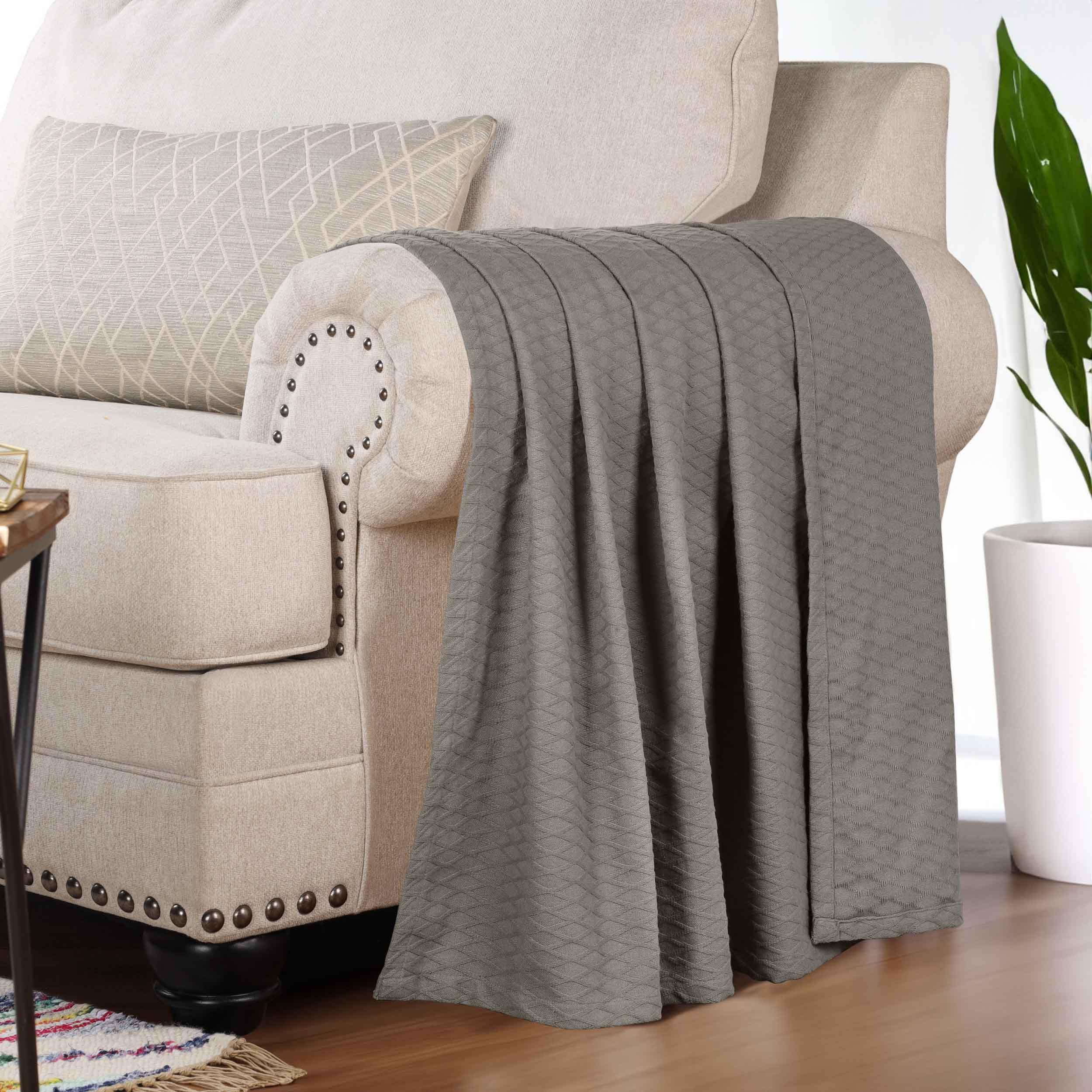100% Cotton Thermal Blanket – Diamond Weave All-Season, Lightweight & Breathable - Blanket by Superior Brand
