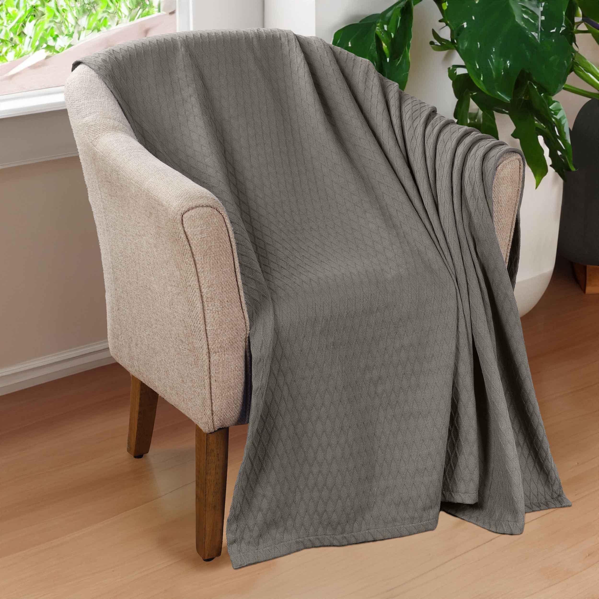 100% Cotton Thermal Blanket – Diamond Weave All-Season, Lightweight & Breathable - Blanket by Superior Brand