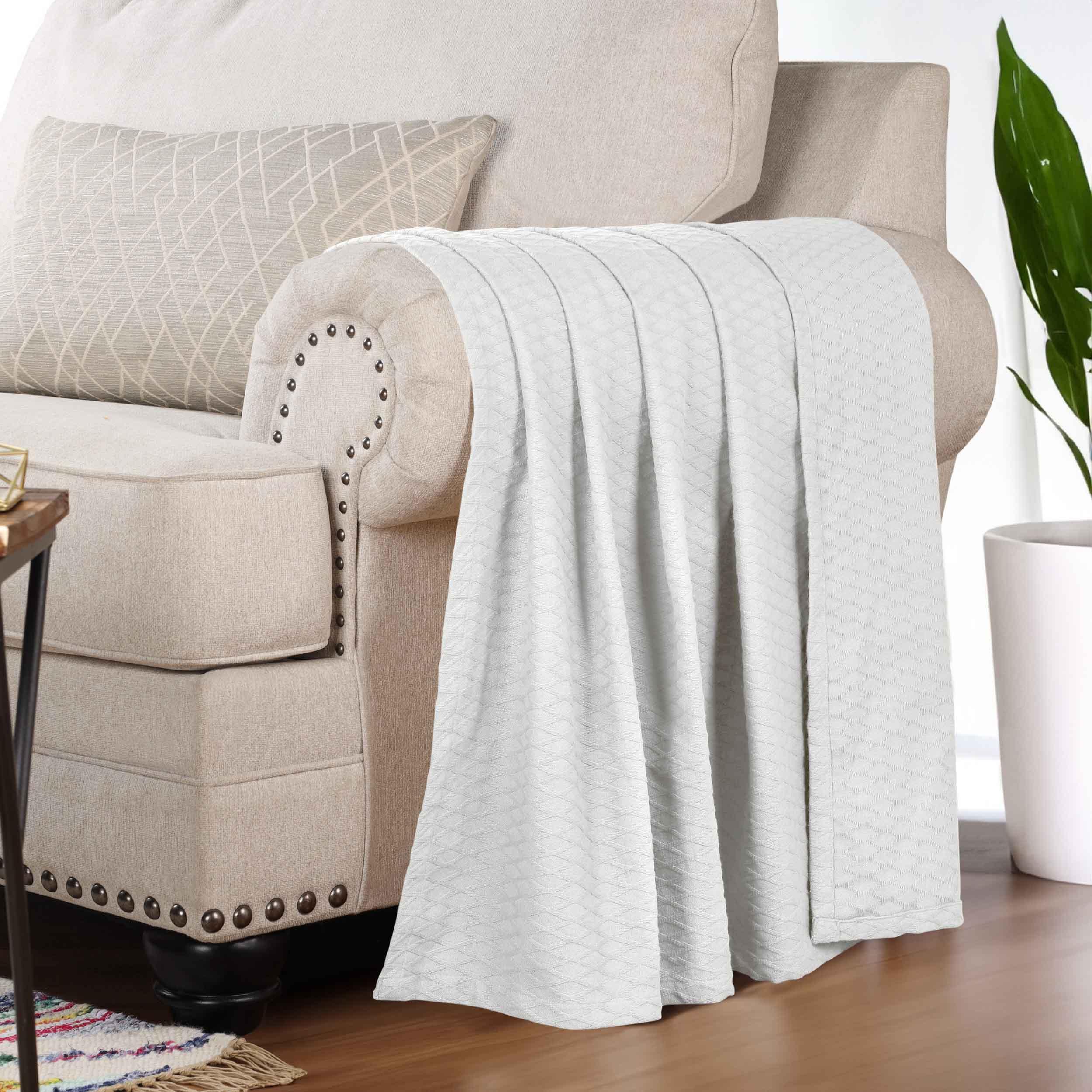 100% Cotton Thermal Blanket – Diamond Weave All-Season, Lightweight & Breathable - Blanket by Superior Brand