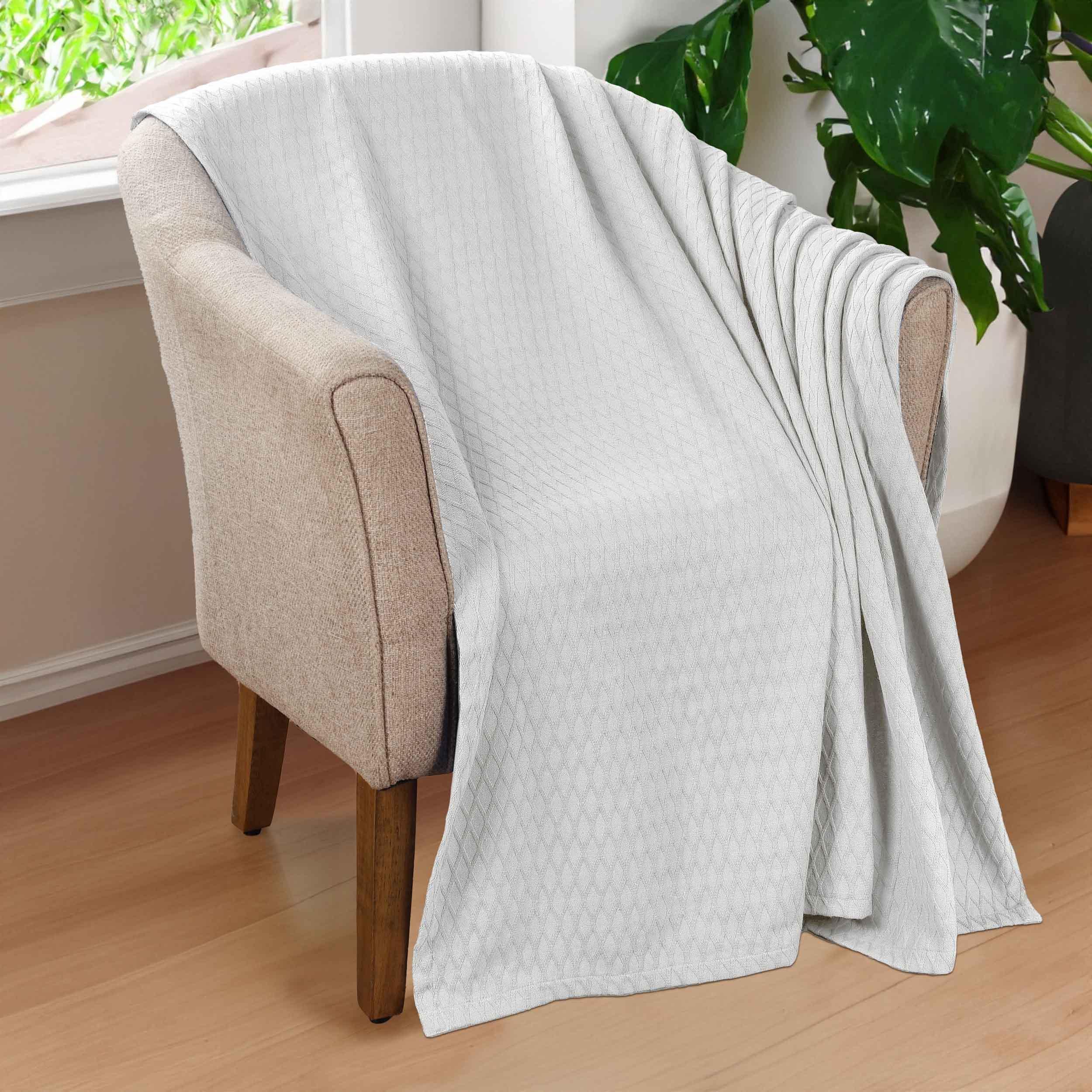 100% Cotton Thermal Blanket – Diamond Weave All-Season, Lightweight & Breathable - Blanket by Superior Brand