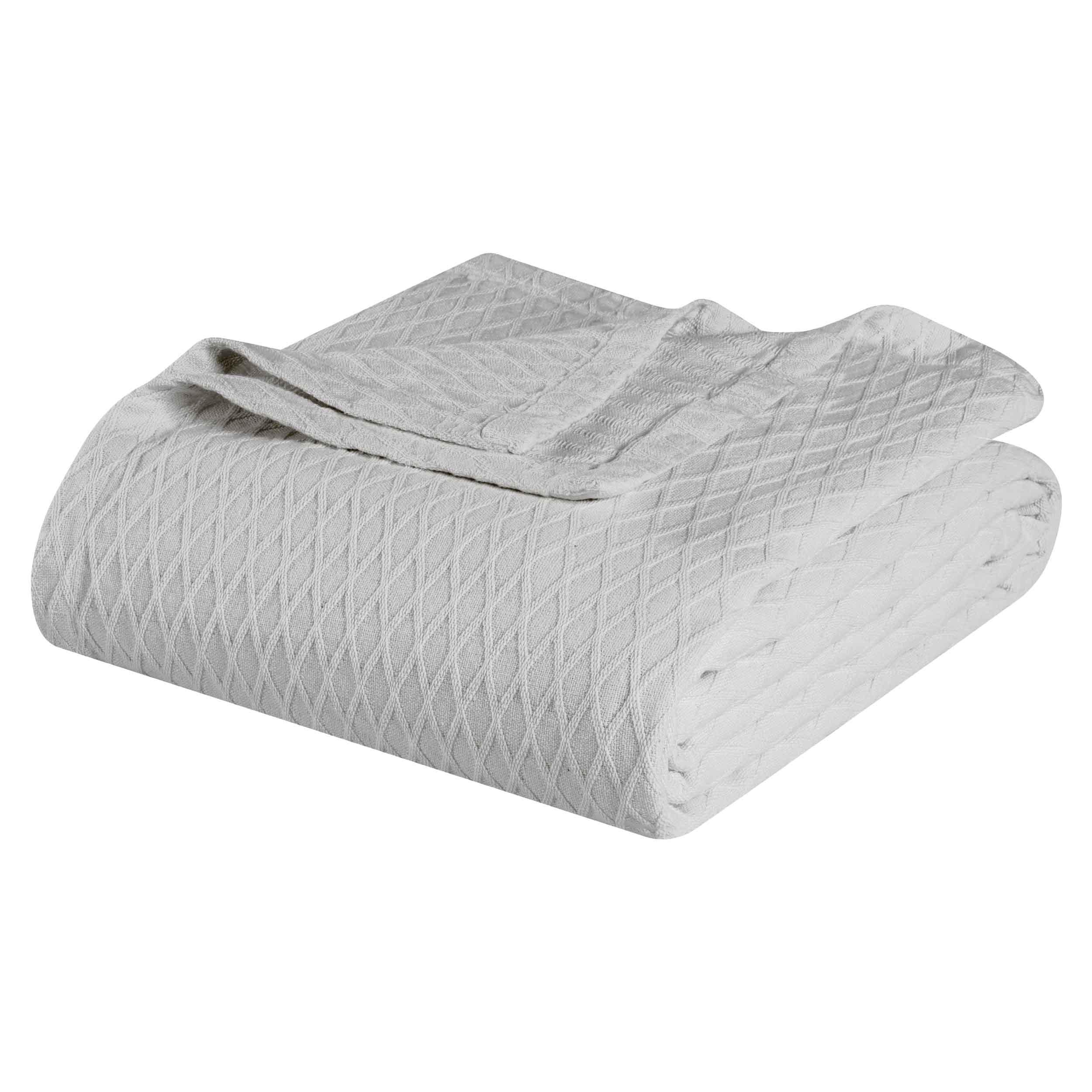 100% Cotton Thermal Blanket – Diamond Weave All-Season, Lightweight & Breathable - Blanket by Superior Brand