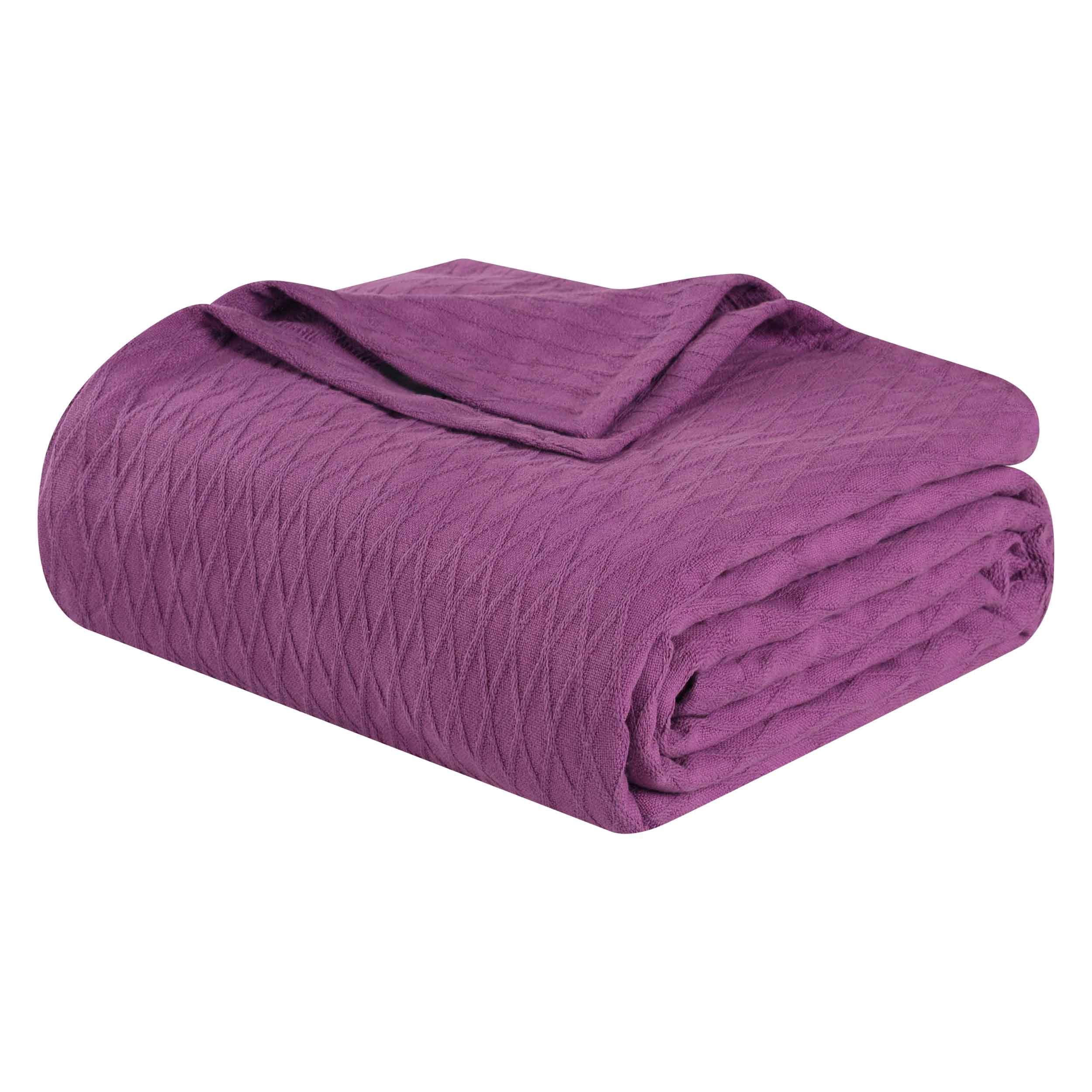 100% Cotton Thermal Blanket – Diamond Weave All-Season, Lightweight & Breathable - Blanket by Superior Brand
