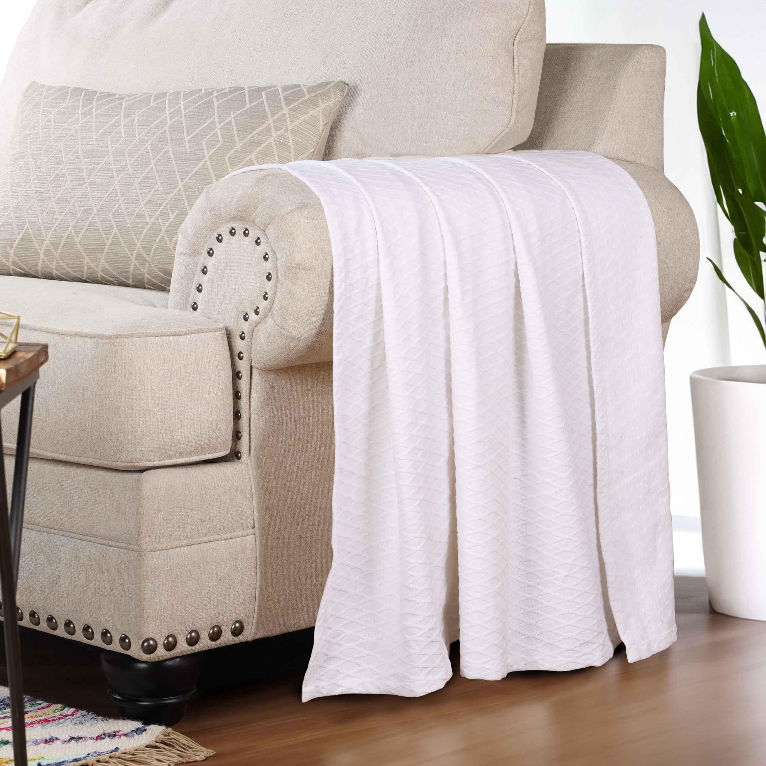 100% Cotton Thermal Blanket – Diamond Weave All-Season, Lightweight & Breathable - Blanket by Superior Brand