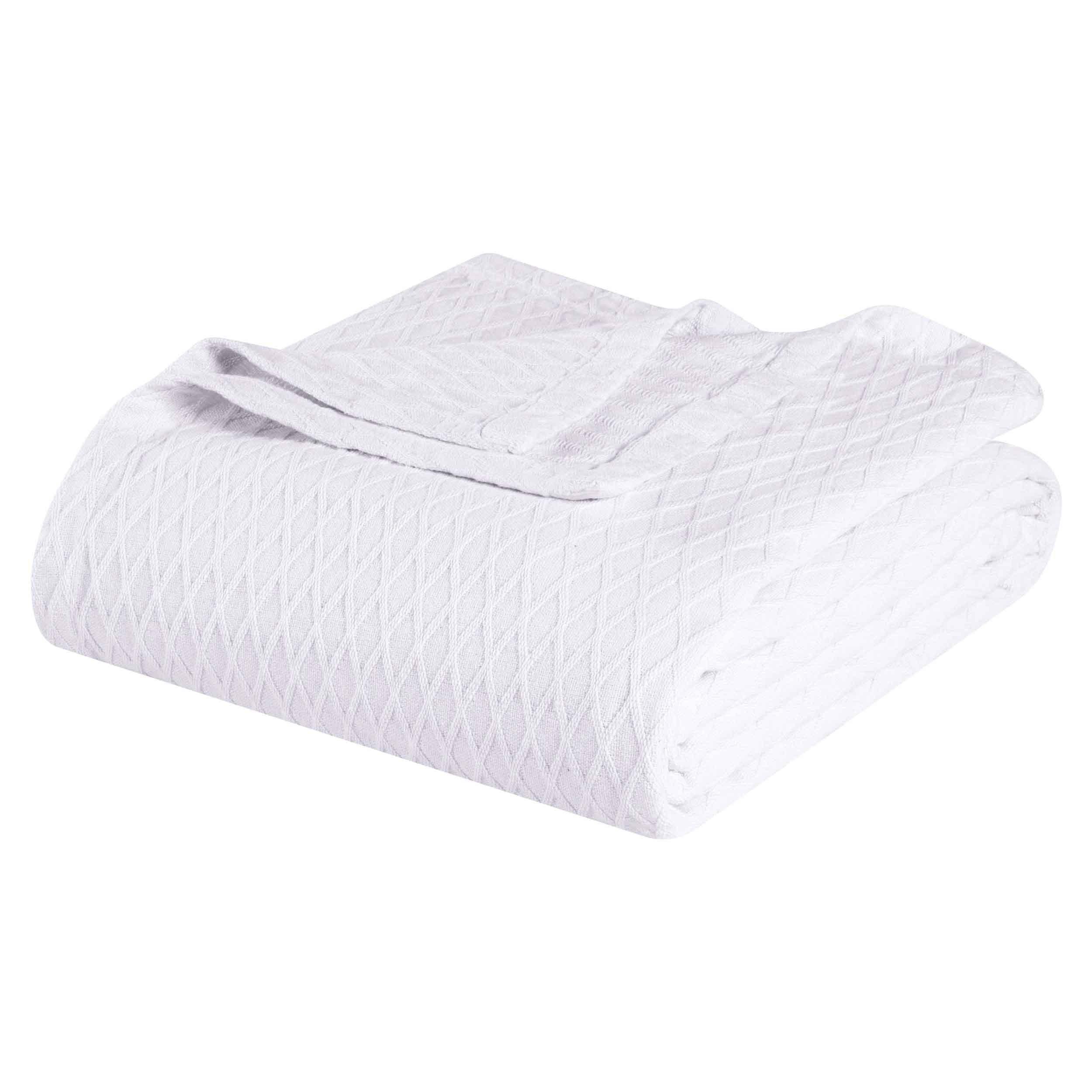 100% Cotton Thermal Blanket – Diamond Weave All-Season, Lightweight & Breathable - Blanket by Superior Brand
