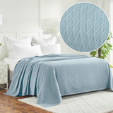 100% Cotton Thermal Blanket – Diamond Weave All-Season, Lightweight & Breathable - Blanket by Superior Brand