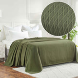 100% Cotton Thermal Blanket – Diamond Weave All-Season, Lightweight & Breathable - Blanket by Superior Brand