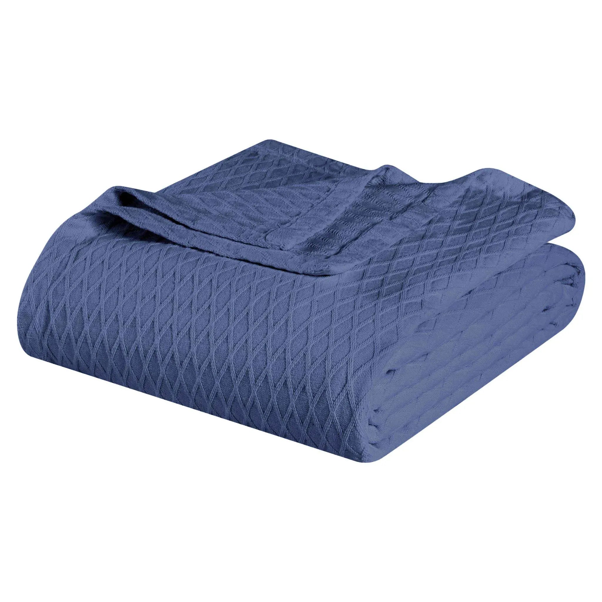100% Cotton Thermal Blanket – Diamond Weave All-Season, Lightweight & Breathable - Blanket by Superior Brand