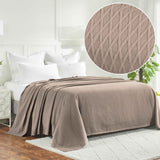 100% Cotton Thermal Blanket – Diamond Weave All-Season, Lightweight & Breathable - Blanket by Superior Brand