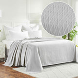 100% Cotton Thermal Blanket – Diamond Weave All-Season, Lightweight & Breathable - Blanket by Superior Brand