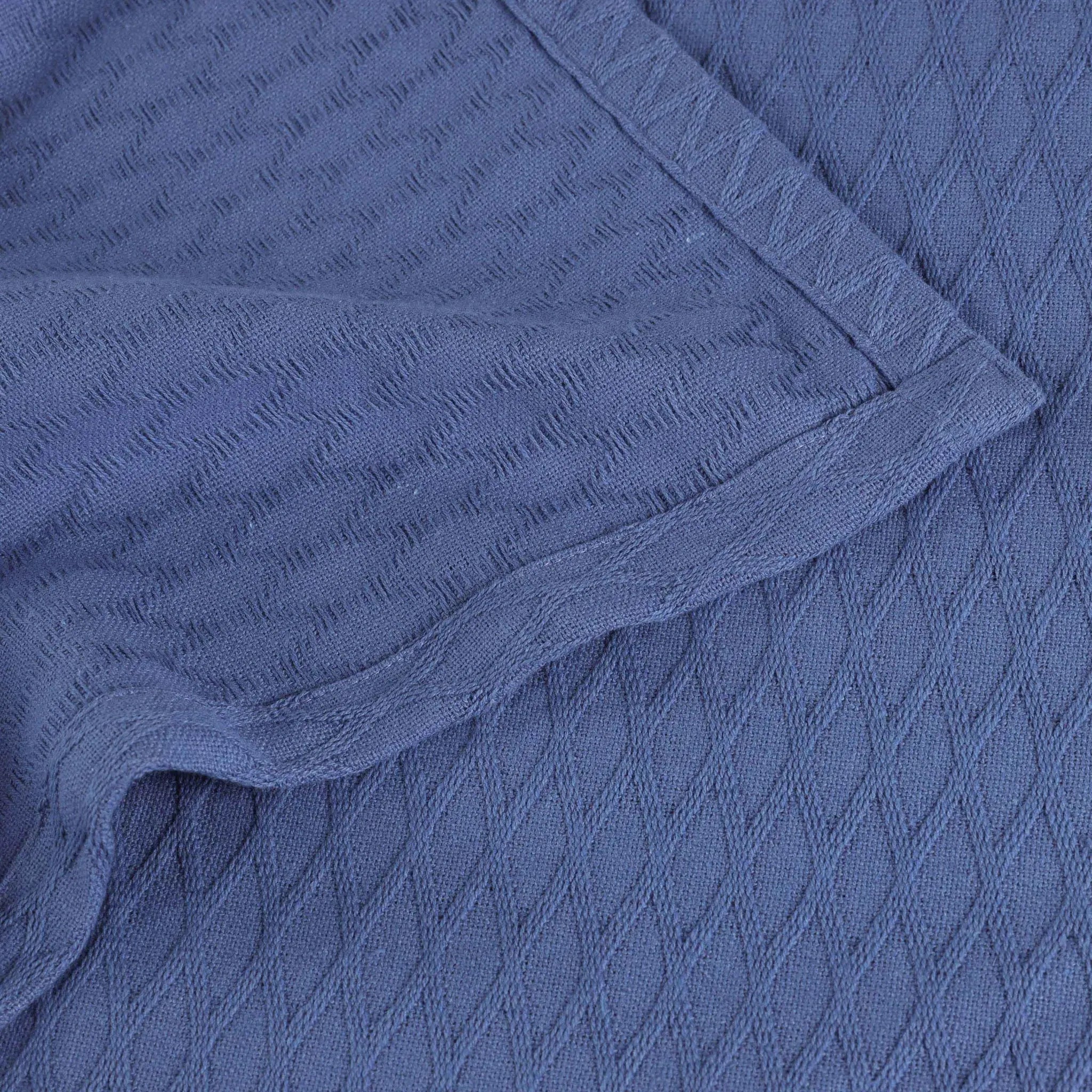 100% Cotton Thermal Blanket – Diamond Weave All-Season, Lightweight & Breathable - Blanket by Superior Brand