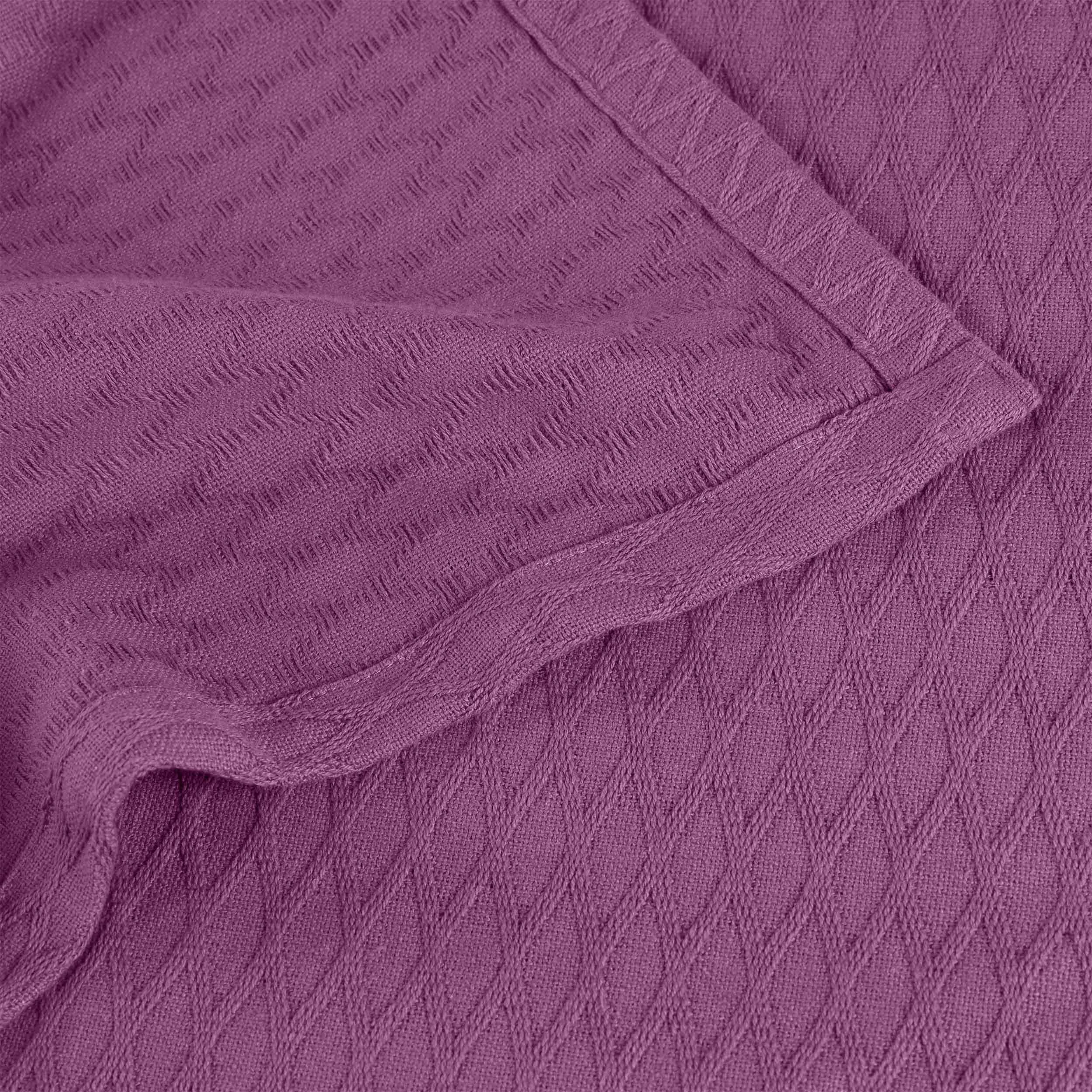 100% Cotton Thermal Blanket – Diamond Weave All-Season, Lightweight & Breathable - Blanket by Superior Brand