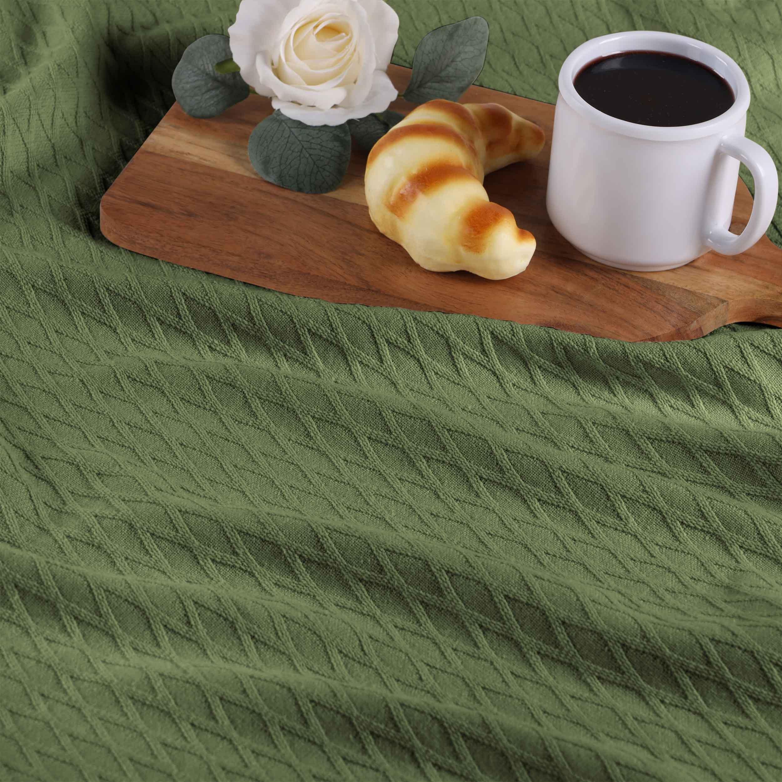 100% Cotton Thermal Blanket – Diamond Weave All-Season, Lightweight & Breathable - Blanket by Superior Brand