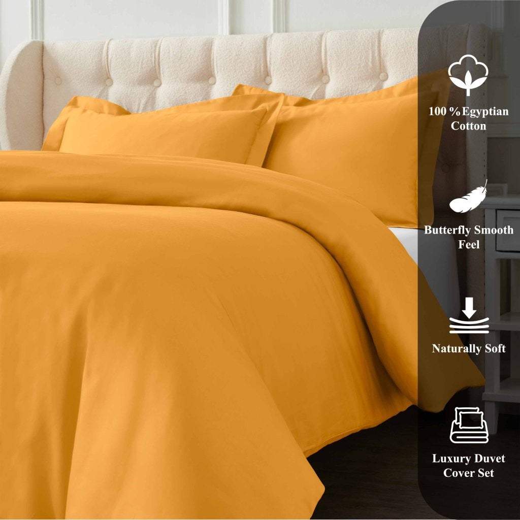 1200 Thread Count Egyptian Cotton Solid Duvet Cover - Egyptian Cotton Duvet Cover Set by Superior Brand