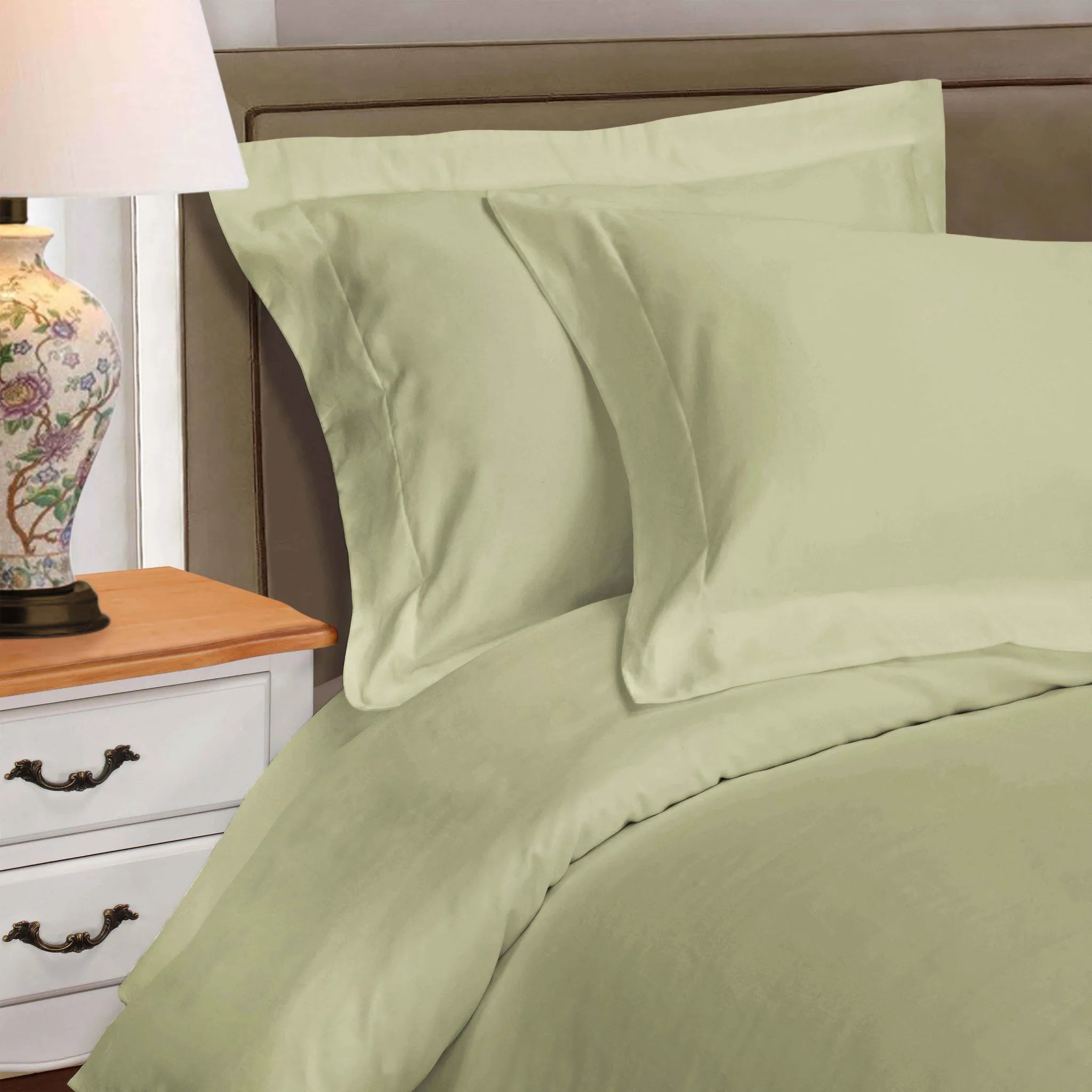 1000 Thread Count Egyptian Cotton Solid Duvet Cover Set - Egyptian Cotton Duvet Cover Set by Superior