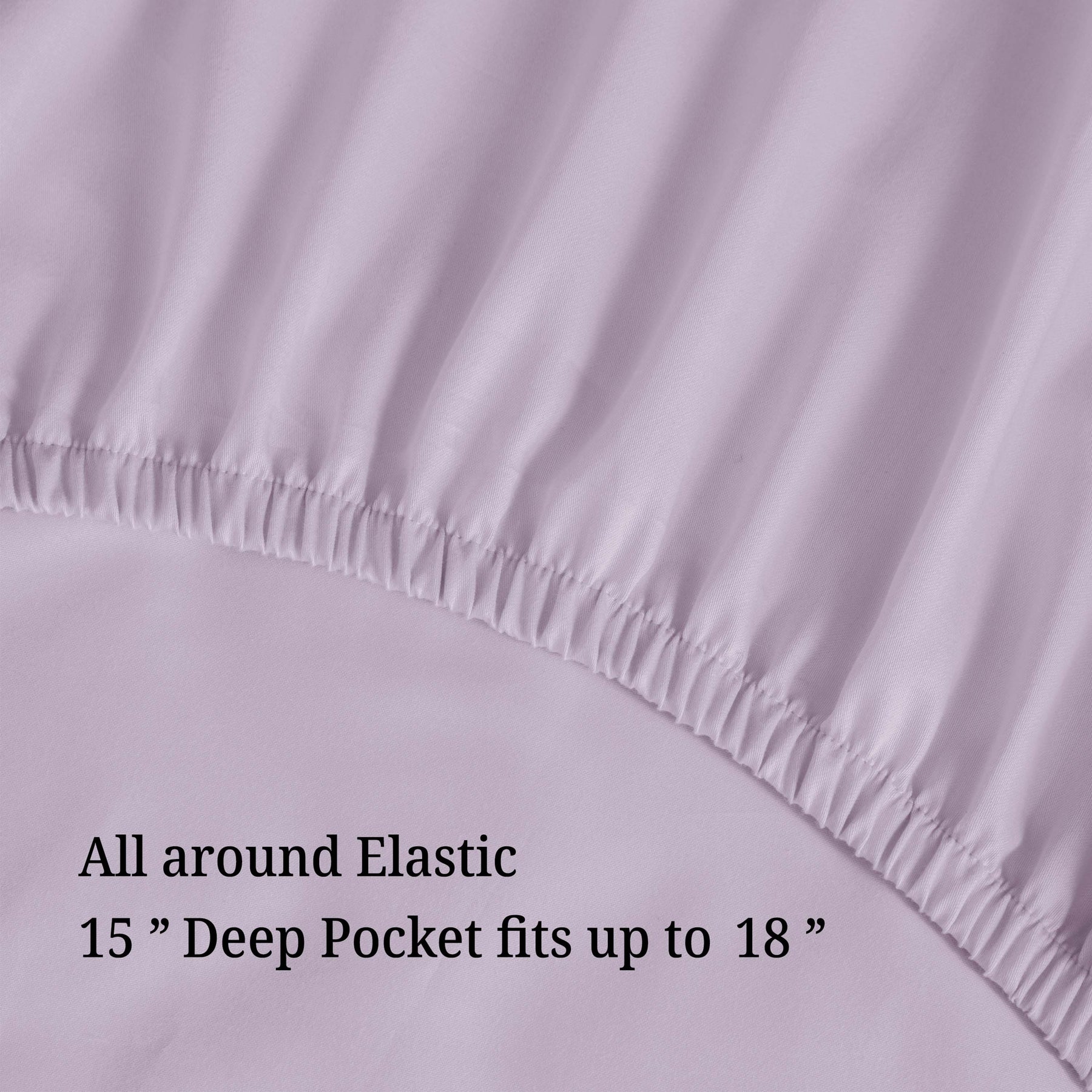 300 Thread Count Egyptian Cotton Solid Deep Pocket Sheet Set - Lavender