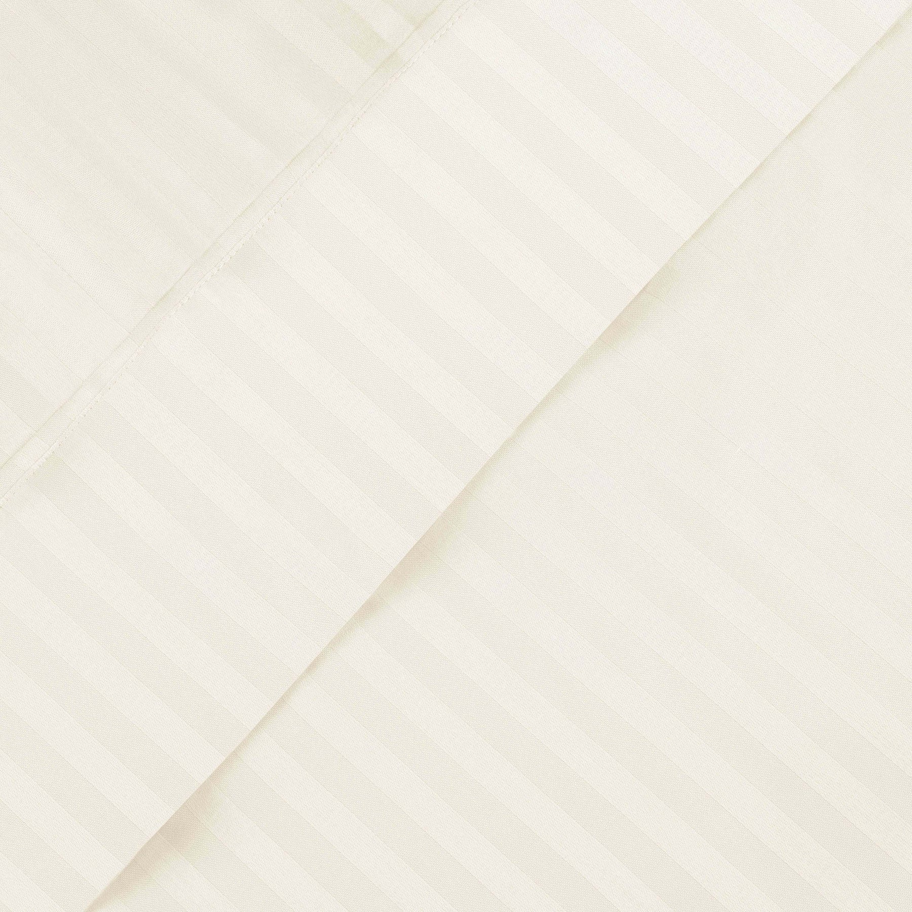 Superior Premium 600 Thread Count Egyptian Cotton Striped Deep Pocket Sheet Set -Ivory